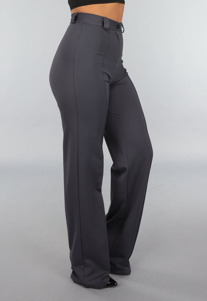 Tall Antraciet Pantalon met Stretch