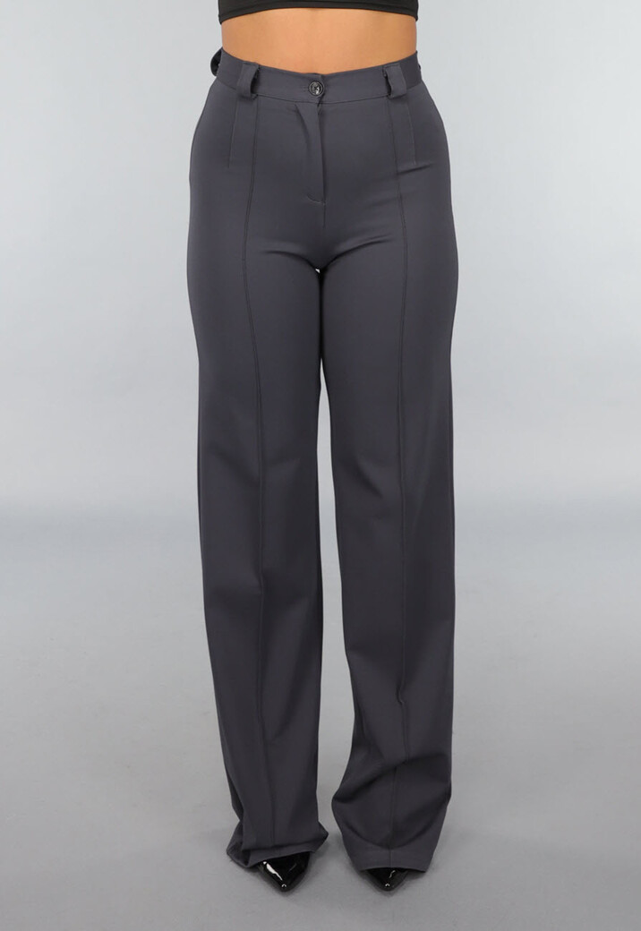 Tall Antraciet Pantalon met Stretch