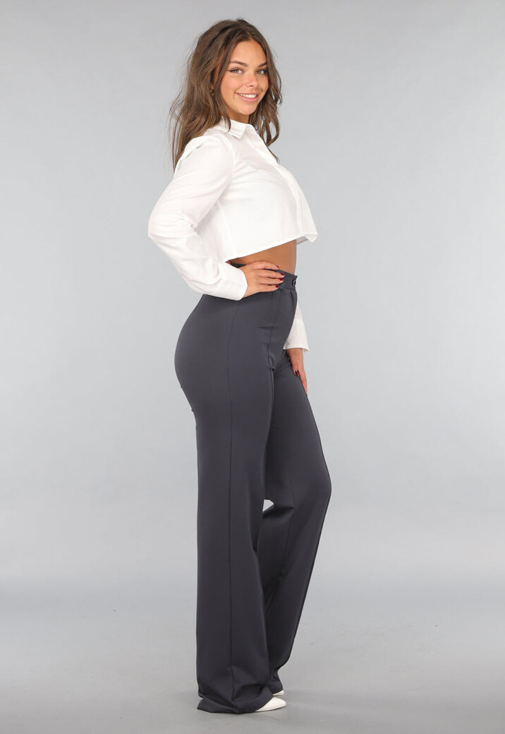 Tall Antraciet Pantalon met Stretch