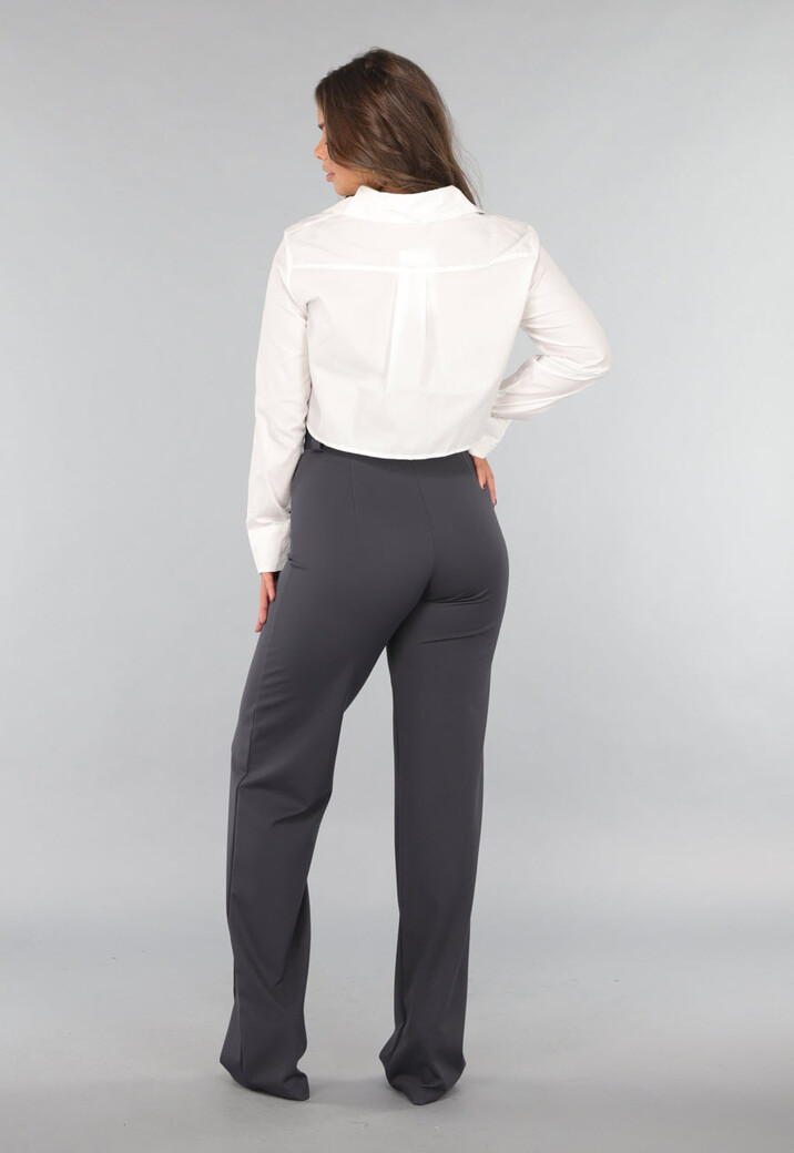 Tall Antraciet Pantalon met Stretch