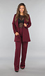 Rechte Tall Stretch Pantalon in Burgundy