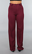 Rechte Tall Stretch Pantalon in Burgundy