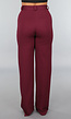 Rechte Tall Stretch Pantalon in Burgundy