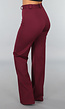 Rechte Tall Stretch Pantalon in Burgundy