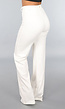 Rechte Cremekleurige Pantalon met Stretch in Tall Model