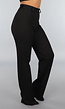 Tall Zwarte Straight Leg Pantalon met Stretch