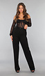 Tall Zwarte Straight Leg Pantalon met Stretch