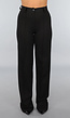 Tall Zwarte Straight Leg Pantalon met Stretch