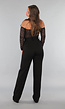 Tall Zwarte Straight Leg Pantalon met Stretch