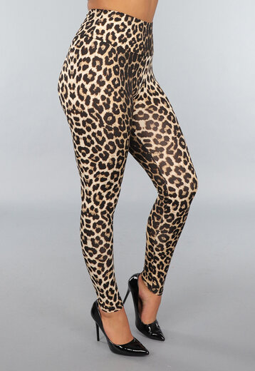 Legging met Luipaardprint en Stretch