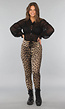 Legging met Luipaardprint en Stretch