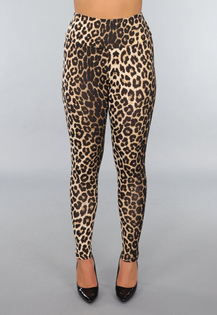 Legging met Luipaardprint en Stretch
