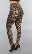 Legging met Luipaardprint en Stretch