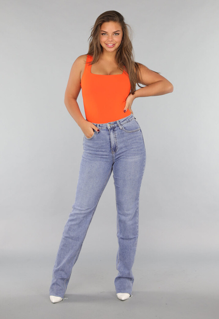 Mouwloze Oranje Bodysuit