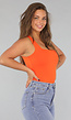 Mouwloze Oranje Bodysuit