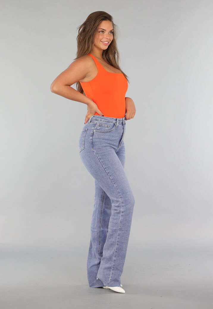 Mouwloze Oranje Bodysuit