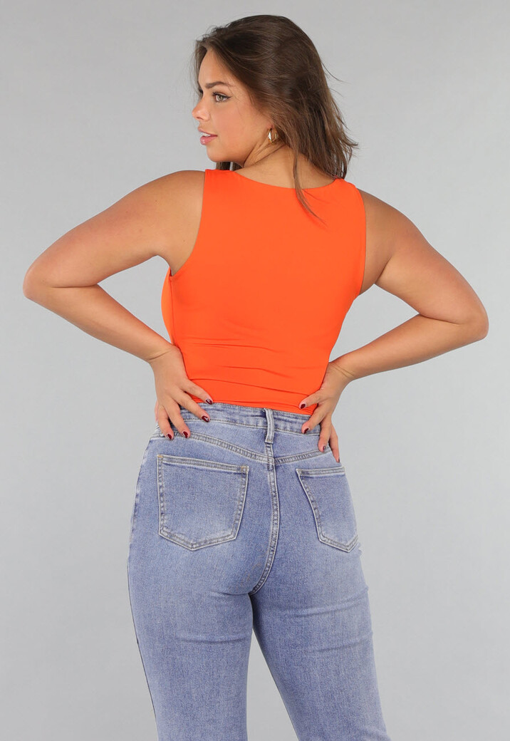 Mouwloze Oranje Bodysuit