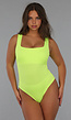 Noen Gele Vierkante Hals Bodysuit