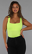 Noen Gele Vierkante Hals Bodysuit
