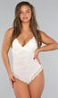Witte Kanten Bodysuit met Compressie