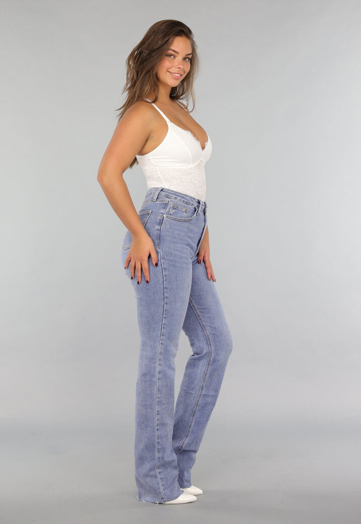 Witte Kanten Bodysuit met Compressie