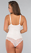 Witte Kanten Bodysuit met Compressie
