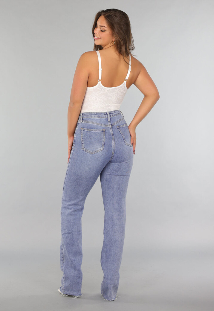 Witte Kanten Bodysuit met Compressie