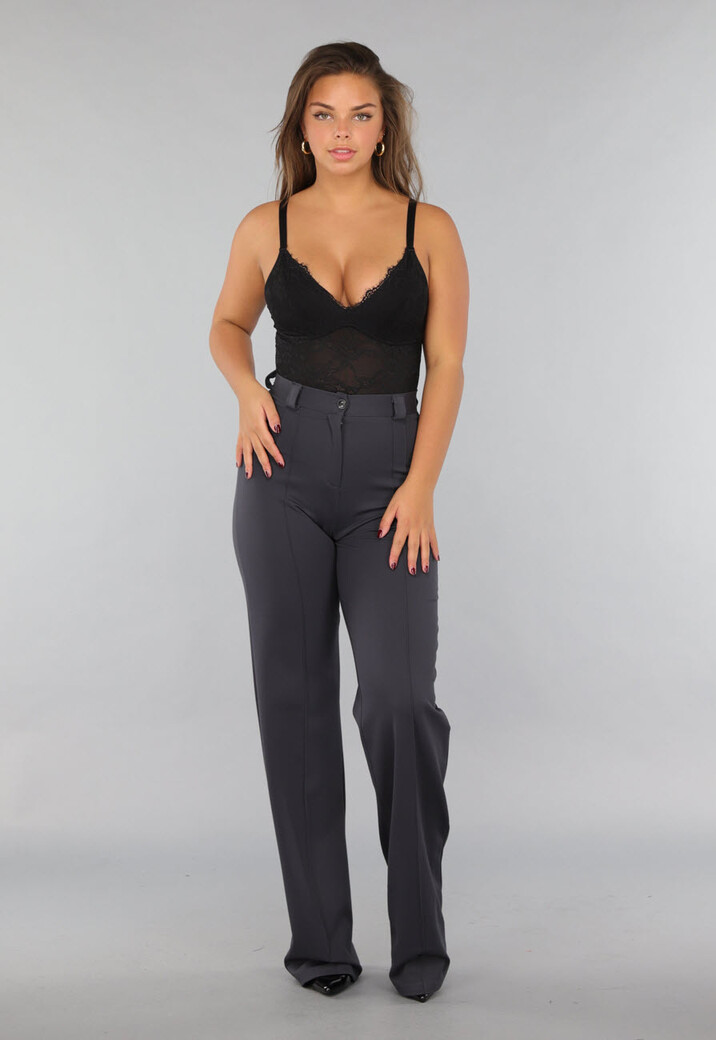 Corrigerende Zwarte Kanten Bodysuit