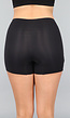 Zwarte Naadloze Skort met Geschulpte Rand