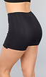 Zwarte Naadloze Skort met Geschulpte Rand