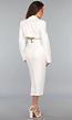 Witte Blazer Jurk met Cut Out