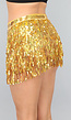 Goud Glitter Omslag Rokje met Pailletten Fringe
