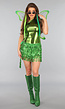 Groene Glitter Fringe Wikkel Rok