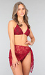 Rode Bikini Set met Kanten Details