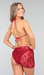 Rode Bikini Set met Kanten Details