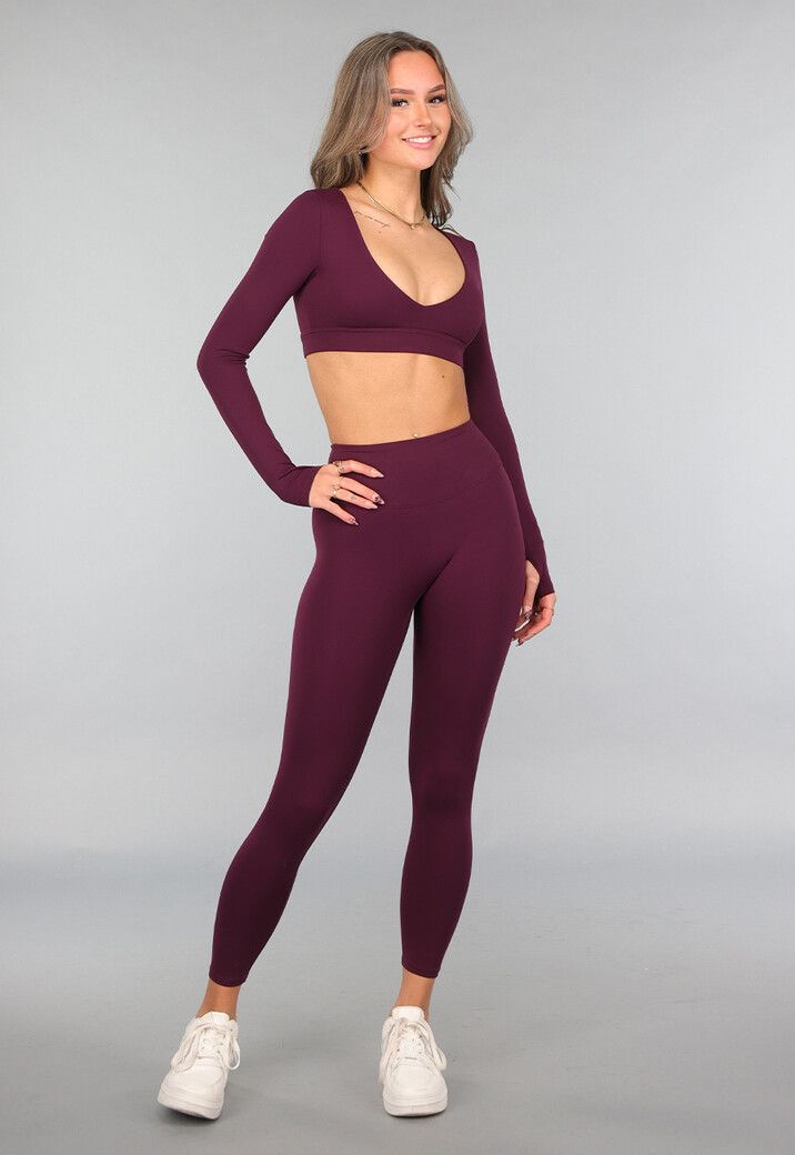 Aubergine Gymlegging met Scrunch
