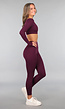 Aubergine Gymlegging met Scrunch