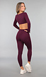 Aubergine Gymlegging met Scrunch