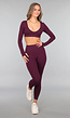 Aubergine Longsleeve stretch Sporttop