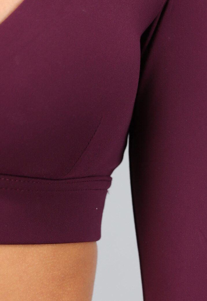 Aubergine Longsleeve stretch Sporttop