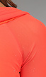 Neon Oranje Asymmetrische Glitter Top