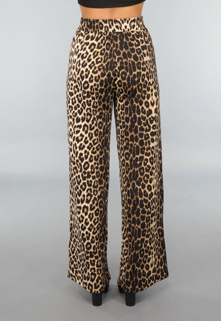 Tall Leopard Stretch Palazzo Broek