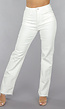 High Waist Straight Leg Witte Jeans