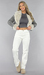 High Waist Straight Leg Witte Jeans