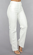 High Waist Straight Leg Witte Jeans