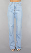 Tall High Waist Lichtblauwe Straight Leg Jeans