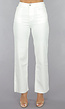 High Waist Straight Leg Witte Petite Jeans