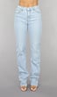 Lichtblauwe Tall Mid Waist Straight Leg Jeans
