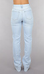 Lichtblauwe Tall Mid Waist Straight Leg Jeans