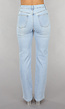 Lichtblauwe Mid Waist Straight Leg Jeans